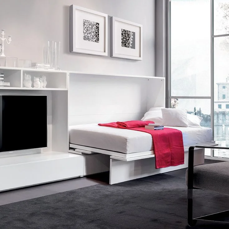 Cama plegable horizontal integrada
