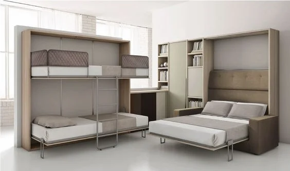 Camarote Abatible Horizontal & Cama Abatible Vertical abiertos