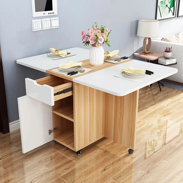 Mesa plegable comedor con cajones